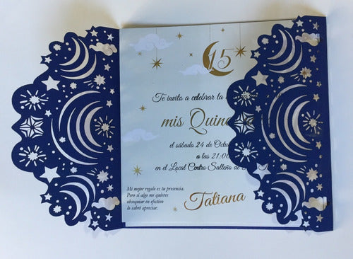 25 Laser Cut Wedding Quinceañera Cards with Envelopes M41 0