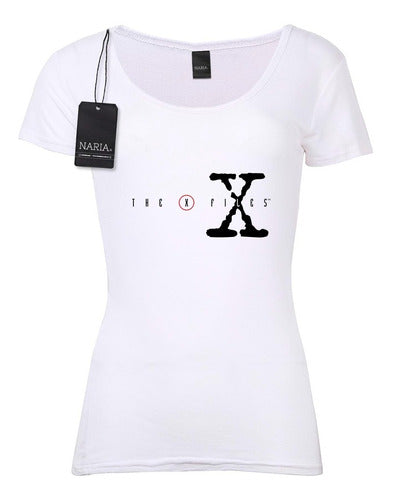 Naria Store Women's X Files Logo Design T-Shirt 0