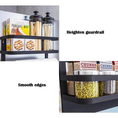 Magnetic Hanging Organizer Shelves Kitchen Roll Holder 7