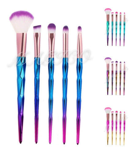 Beautifull Regalos Set of 5 Soft Gradient Handle Makeup Brushes 2