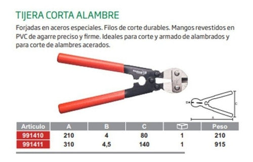 Biassoni Forged Scissors | Wire Cutter 200 mm 1