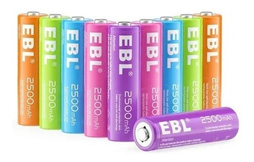 Pack 10 Pilas Ebl Doble Aa Recargables De 2500mah Ln-ch8125 0