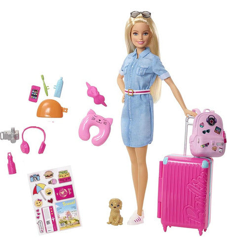 Mattel Barbie Traveler Tourist Doll with Many Accessories 0