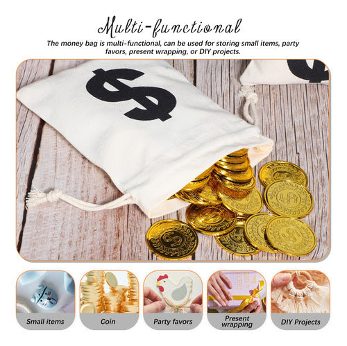 Bolsa De Presente Cotton Sack Money 8 Unidades 2