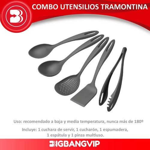 Combo Utensilios Tramontina Ability Nylon + Pinza Multiuso 1