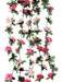 Miracliy 5 Pack 41 Ft Fake Rose Vine Flowers Plantas Artific 2