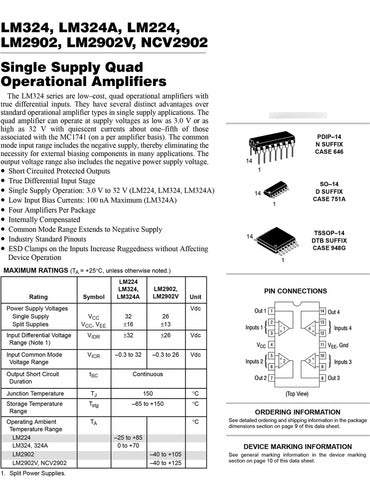 10x Circuito Integrado Lm324n Lm324 Amplificador Operacional 2