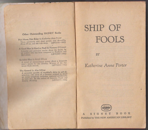 Clasicos En Ingles Katherine Anne Porter Ship Of Fools 1963 1