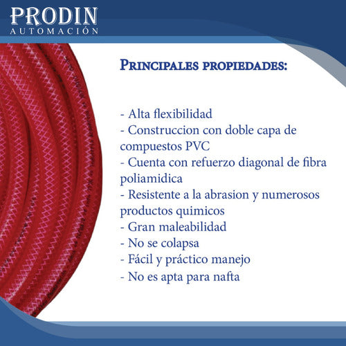 10M Red PVC Pneumatic Air Pressure Hose 10mm 3/8 2