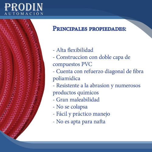 Red PVC Pressure Hose 6mm 1/4 Pneumatic Air 30 Meters 2