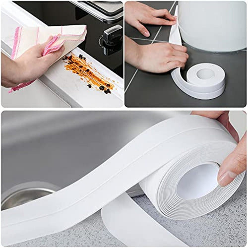 LDW Self-Adhesive Seal Tape for Toilets, Kitchens, and Bathrooms - White 5