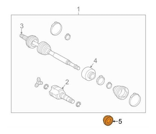 Toyota Semi-Axle Retainer CVT Left 2