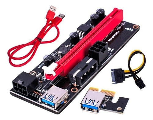 Riser PCI-E 16x to 1x USB 60cm V009s Version 9s Gold 0