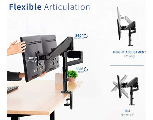 Vivo Brazo Articulado Con Muelle Neumático Monitores Individ 4