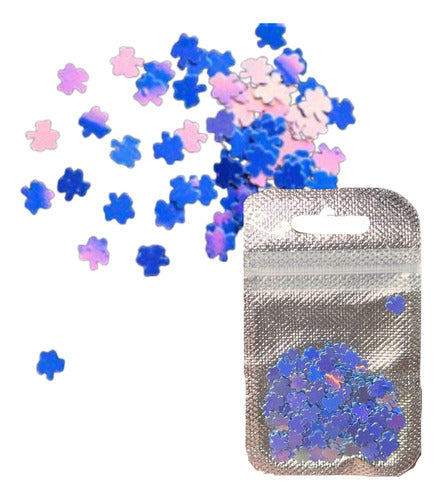 Doctor Glitter Holographic Decorative Pigments Clover Flower - Lilac 1