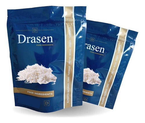 Kit 2kg | Coco Em Flocos Branco Sem Açúcar - Drasen Food 0