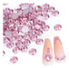 Diamantes De Imitación Rosa 1440pcs Flatback Nail Gems Rhine 0