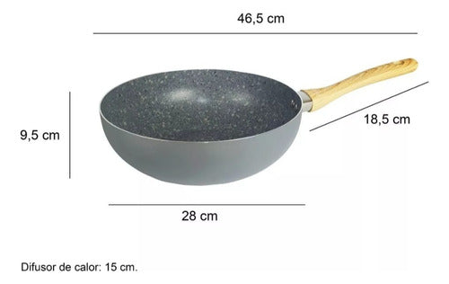 Hudson Combo Antiadhesive Granite + Wok + Pancake Maker 5