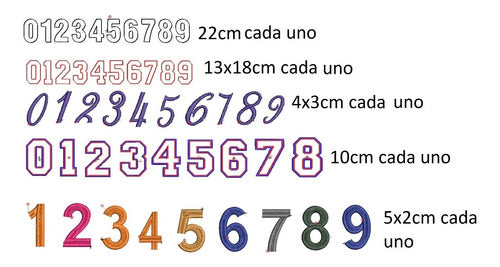 Embroidery Machine Design Templates Different Numbers 1