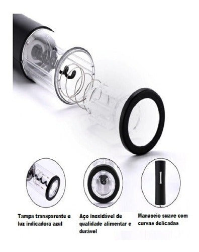 Abridor De Garrafa Automático Elétrico Para Folha De Vinho 3