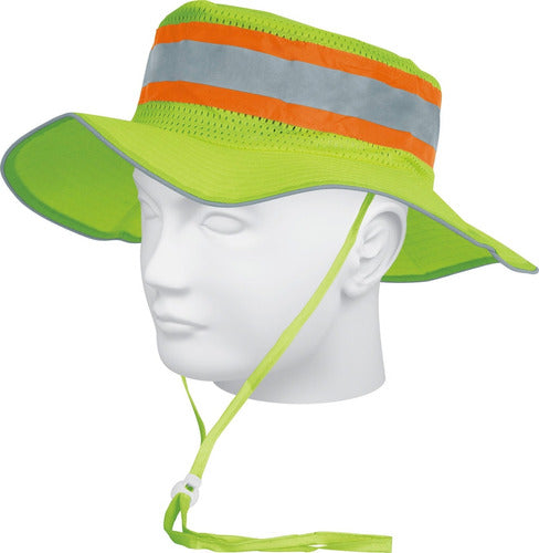 Sombrero Protección Uv Amarillo Con Cinta Reflectiva Truper 0