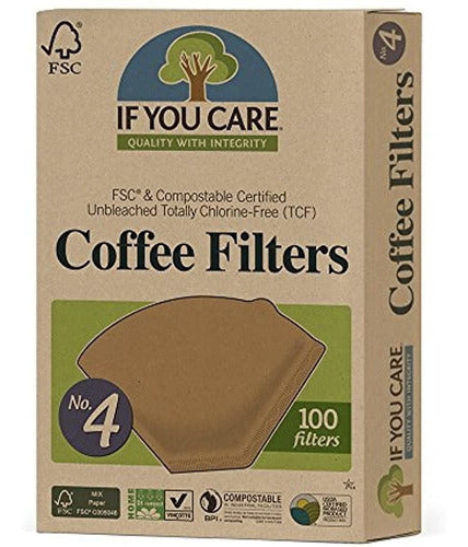 If You Care Unbleached Coffee Filters Size 4 Cone, 100 Count 0