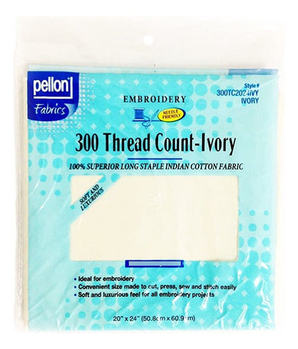 Pellon - Cotton Fabric for Embroidery (300 Threads, 20.0 X 24.0) 0