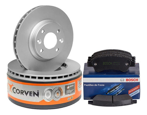 Corven Discos Freno Del + Pastillas Bosch Citroen C3 1.6 16v - 2023 0