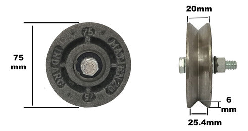 Metalurgica Ruedas Canal V X 75 3