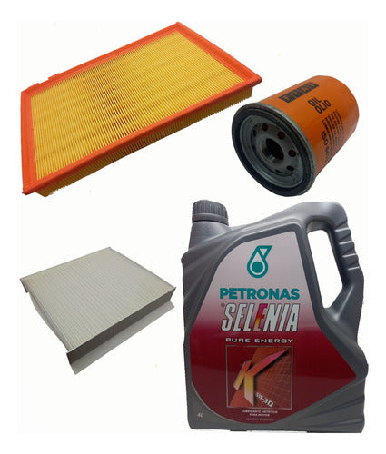 Kit De Filtros Fiat Punto 1.4 8v 07+ Selenia Sintetico 5w30 0