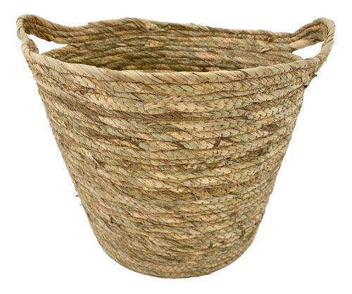 En Tu Casa Natural Fiber Planter Basket with Handle 0