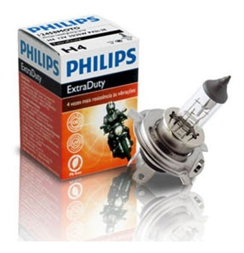 Philips H4 Extraduty 12458 Motorcycle Lamp 12V 35/35W P43T X1 1