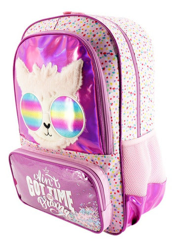 Talbot School Gang Llama Backpack 18 Inches with 3 Zippers 1