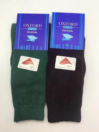 Wholesale Pack of 6 Oxford 3/4 School Knee-High Socks T2 25 to 30 1