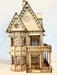 Gothic Wooden Dollhouse for Barbies - Fibrofácil MDF - Unique Design with Opening Windows - 145cm 1
