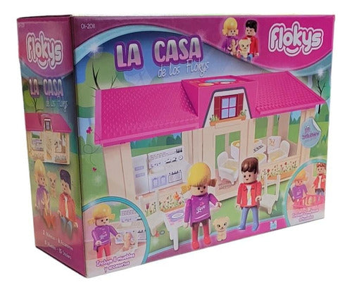 Flokys La Casa Casita 2 Muñecos Con Accesorios Casa Valente 0