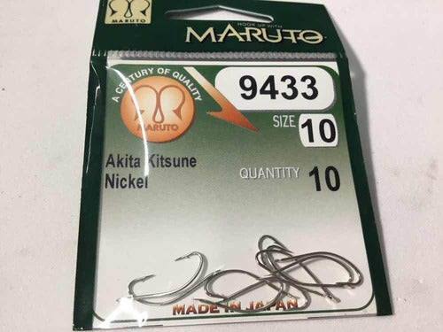 Maruto Akita Kitsune #10 Japanese Hooks X 10 Units 1