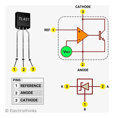 Regulador De Voltaje Zener Programable Tl431 (5 Unidades) 1