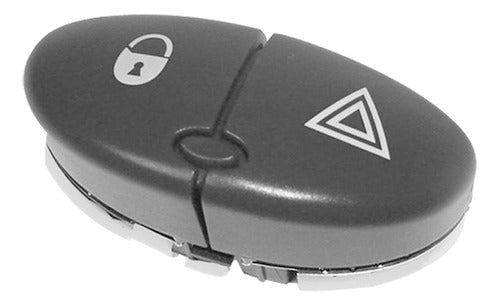 Key Flasher and Central Locking Button for Peugeot 206 - Illuminated 0