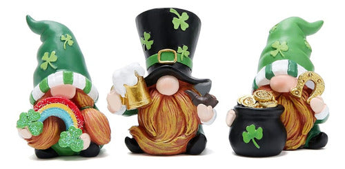 Hodao 3 Pcs Día De San Patricio Decoraciones De Gnomos Elfo 0