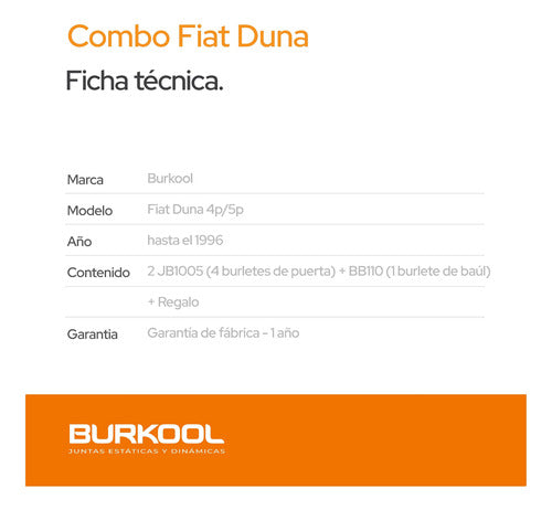 Kit Burletes De Puerta Y Baul Fiat Duna + Regalo