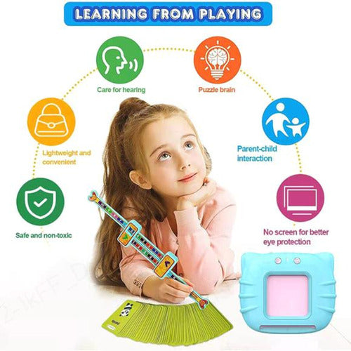 Cartões Flash Sight Words Talking, Brinquedos Sensoriais Par 6