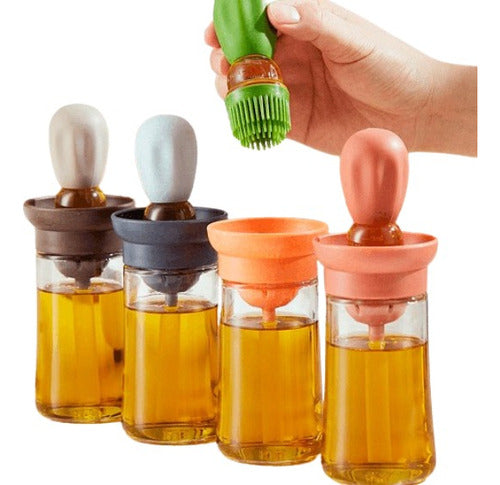 Km Solutions Dispenser For Oil Vinegar Soy Sauce With Silicone Brush 0