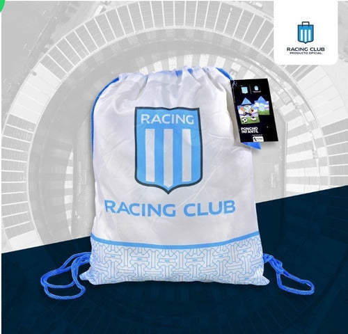 Ponchito Infantil Original Más Bolso De Regalo Racing Club 3