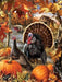 Zariocy 5D Diamond Painting Kit - DIY Roosters and Pumpkins 30x40cm 0