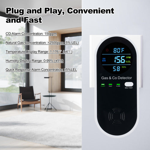 Tester.gas Monoxide Lcd Com Combinação De Detectores Naturai 4