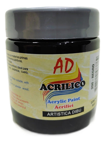 Acrylic Paint Pot X 200 mL - White/Black 0