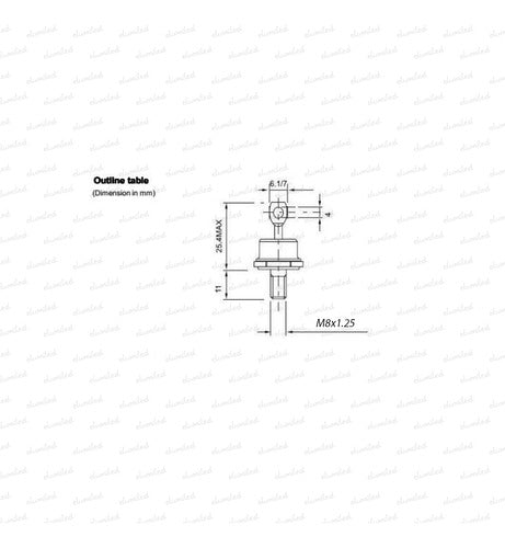 4 Diodos Rectificador 50a 200v Catodo/rosca M8x1.25 50hf020 1