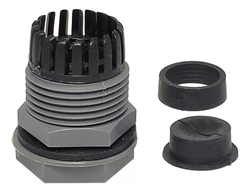 Gray Nylon Cable Gland 1 1/4" BSC with Nut and Washer 1