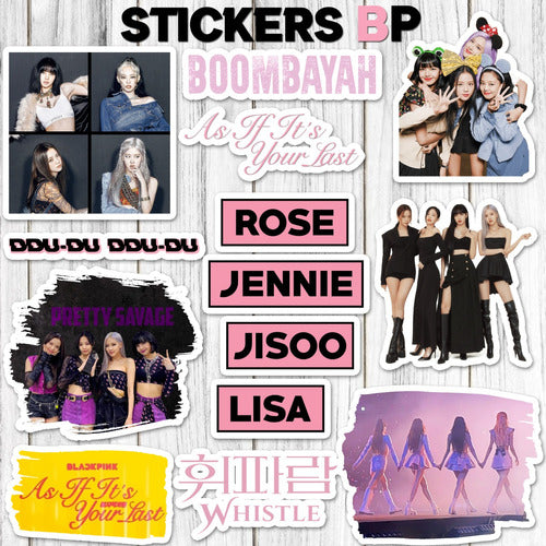 Stickarte_arg Stickers Blackpink Lisa Jisoo Jennie Rose 20 Unidades 3